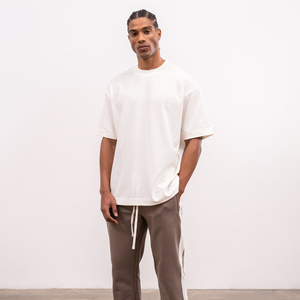 Vêtements et accessoires 2026 – T-shirt homme en molleton 100 % coton, manches courtes, coupe oversize, respirant - Product Image 2