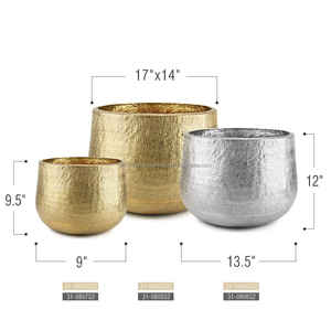 Vase à fleurs en fer de petite/moyenne/grande taille, design côtier, style classique de luxe, décoration de mariage, vase de table fait main - Product Image 6