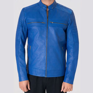 Durable Genuine <b>Leather</b> Outerwear Wholesale Men's <b>Leather</b> <b>Jacket</b> Vintage Style Casual Fashion Coat with Custom Logo - Product Image 2