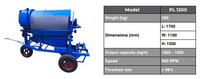 Décortiqueuse agricole PHU LONG GLOBAL High Steel PL1200, capacité 1800 kg/h, batteuse riz et blé, efficacité 98%