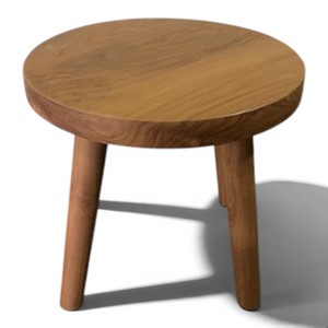 Wholesale Indonesian <b>Solid</b> Teak <b>Wood</b> Round One <b>Wood</b> Stool Premium Hotel Bedroom Accent Table Villa Project Furniture Supplier - Product Image 6