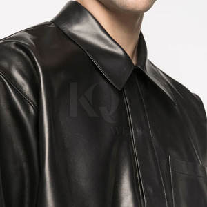 Chemises en cuir souple de qualité supérieure pour hommes, design léger, coupe confortable, parfaites pour le bureau et les occasions décontractées - Product Image 5