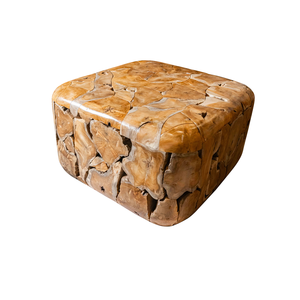 ARTERRA Luxury Handcrafted Rustic Teak Root <b>Cube</b> Coffee <b>Table</b> Eco-Friendly Living Room Furniture Combining Natural Wood Texture - Product Image 1