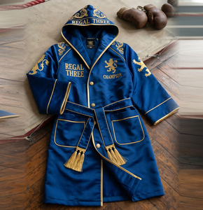 Bata de Boxeo Bordada de Alta Calidad, Ropa de Artes Marciales Personalizada, Bata de Entrenamiento para Boxeadores, Túnica de Campeón de Artes Marciales Unisex - Product Image 1