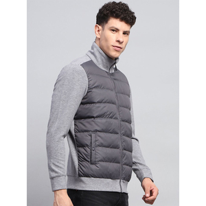 <b>Men's</b> Stand Collar Puffer Jacket Lightweight Quilted Windproof Solid Color Casual Winter <b>Coat</b> With Front Pocket Zipper Closure - Product Image 1