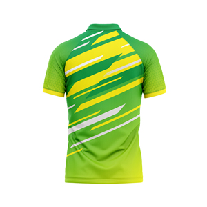 Polo Deportivo Personalizado Verde Amarillo, Elástico en 4 Direcciones, de Secado Rápido, Transpirable, Sin Costuras, de Spandex/Poliéster, para Hombre y Mujer - Product Image 2