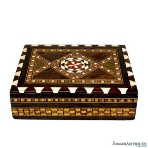 Classic Single Tier Sheesham Wood Lacquer Inlay Prayer Bead <b>Box</b> <b>Storage</b> for Living Room | Handcrafted Moradabad - Product Image 3