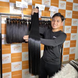 Top Hair Vietnam Os Droite Soyeux Lisse Cheveux Donneur Brut Cheveux Humains Vietnamiens Pour Faire Perruque Prix de Gros - Product Image 1