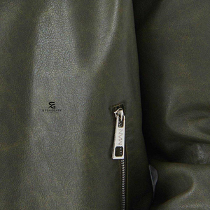 Men's Genuine Leather <b>Jacket</b> Slim Fit Casual Winter Wear Bomber Coat Classic Motorcycle Fashion <b>Zipper</b> Front <b>Pocket</b> Design 2026 - Product Image 6