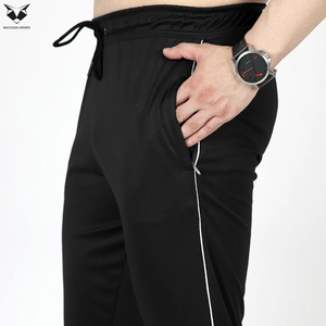 Men's Black Sweatpants With Side Stripe Elastic Waist Drawstring Casual <b>Joggers</b>, Top Quality Product Gym Fitness Wear Trousers - Product Image 6
