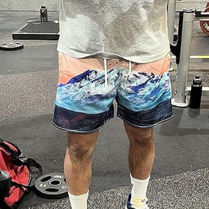 กางเกงบาสเก็ตบอลตาข่ายผู้ชายสั่งทำพิเศษ เอวยางยืด มีเชือกผูก กระเป๋าข้าง พิมพ์ลายดิจิตอล 3 มิติ แบบซับลิเมชั่น รับผลิตแบบ OEM - Product Image 6