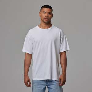 Customize Men's <b>White</b> 100% Cotton Streetwear Men Casual T-Shirt Regular Fit O-Neck all washed effects and printing available - Product Image 1
