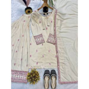 Designer Women's Party Wear Top with Bottom and Dupatta Elegant Set - Product Image 5