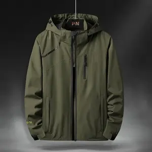 Vestes coupe-vent pour hommes, grande taille, imperméables et coupe-vent, 5XL 6XL - Product Image 4