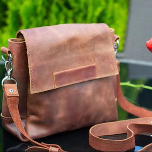 Sac en cuir véritable de vache, couleur et taille personnalisables, logo gaufré, teinture unie, haute qualité, poids du tissu 80g, accessoires personnalisables - Product Image 3