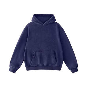 Sudadera con Capucha Unisex Extra Grande de Felpa Francesa de Poliéster y Algodón Lavado al Ácido, Estilo Vintage, con Bolsillo, para Invierno, Ropa Urbana - Product Image 6