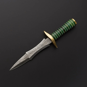 Couteau de combat à lame fixe en acier Damas Timber Steel Enterprises, pointe clip, manche en bois, qualité industrielle, lame unique, garantie 3 ans - Product Image 2