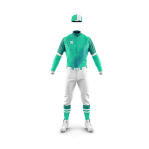 Nouveaux ensembles d'uniformes de baseball personnalisés les plus vendus, fabriqués en usine, respirants, imprimés, anti-UV, évacuant l'humidité, séchage rapide, 100% - Product Image 6