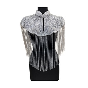 2026 Handmade Heavy Designer Luxury Handcrafted Gold Beaded Fringe <b>Cape</b> for <b>Women</b> Fashion Cloth Available Wholesale Price - Product Image 1