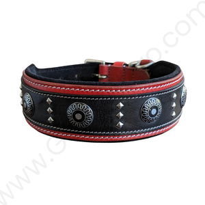 Classic Studded Leather <b>Dog</b> <b>Collar</b> Heavy Duty Solid Wide Design Stylish Luxury Fit for Small Extra <b>Dogs</b> Breathable Simple - Product Image 1