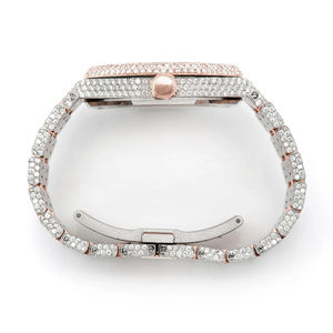 Reloj Iced Out de Moissanita con Diamantes VVS, Estilo Hip Hop, de Acero Inoxidable, Cuarzo, para Hombre, Correa de 20mm, Esfera de Cristal - Product Image 4