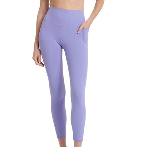Knitted Women Plus Size Workout <b>Leggings</b> Breathable Anti-Bacterial Midi Length High Waist No Front Seam Spandex/Polyester - Product Image 5