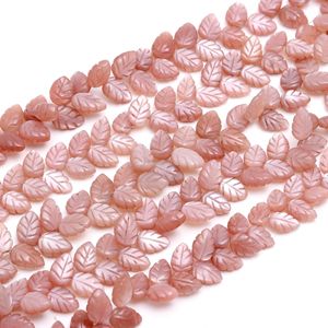 AAA <b>Peach</b> Moonstone Leaf Shape Gemstone Beads Hand Carved Gemstone Beads Jewelry Making 10-11MM Natural Moonstone Beads 8" Inch - Product Image 6
