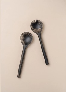 Style Resin Salad Servers Set Minimalist Design Matte Finish Reusable <b>Flatware</b> For Catering Salad Servers Set Hand Polished - Product Image 2