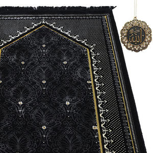 Black Velvet Foam <b>Prayers</b> Matt Turkish Stylish Pray Outdoor Travels & Home Use Portable Umrah Muslim Sejadah Sajdah <b>Mats</b> Rugs - Product Image 2