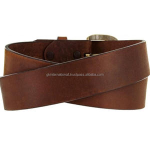 Latest Design Brown Hand painted Men's Original Leather Casual <b>belt</b> <b>for</b> <b>jeans</b> with Solid Brass antique metal buckle - Product Image 3