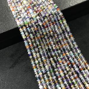 Cuentas de Piedra 100% Naturales Certificadas IGI Grado AA, Multicolor, Multifuego, Tipo Disco Rondelle, 3.5mm-4mm, Gemas Vivaaz para Joyería - Product Image 3