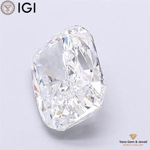 Diamant de laboratoire CVD certifié IGI, 3,00 carats, clarté VS2, couleur E, taille coussin, idéal pour le centre d'une bague - Product Image 3