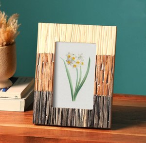 Minimalist Style Resin Photo <b>Frame</b> With Metal Stripes Inlay Design Multi Size Wall <b>Gallery</b> Hanging Wall Tabletop Photo <b>Frame</b> - Product Image 6