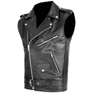 Nouvelle veste en cuir PU noire pour homme, style Y2K, sans manches, avec col rabattu et ceinture, pour le printemps et l'automne - Product Image 5