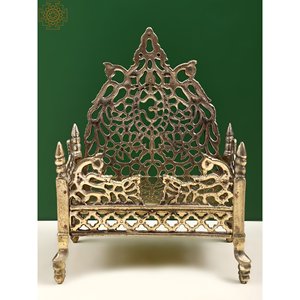 Trône de divinité en laiton fait à la main de 9 pouces - Product Image 1