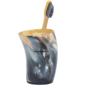 Support de brosse rond marron de haute qualité en corne, style élégant, pour salle de bain – Meilleure vente - Product Image 3