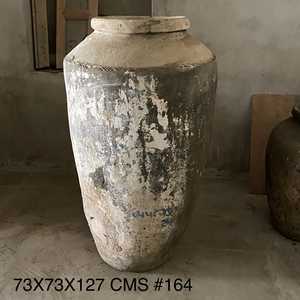 Maceta Grande de Terracota Hecha a Mano Estilo Rústico Antiguo de la India, Macetero de Barro para Combinar y Mezclar, 1 Contenedor para Decoración de Jardín u Hotel - Product Image 4