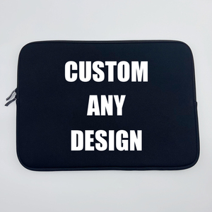 Custom Design <b>Laptop</b> Sleeve Neoprene Zipper Closure Protective <b>Case</b> for <b>Laptops</b> Simple Style Black Color - Product Image 1