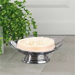 Rust Free Golden Color Oval Metal Soap Stand Minimalist Design Easy To Clean <b>Bathroom</b> <b>Accessory</b> Soap Dish - Product Image 6
