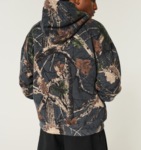 Sudadera con Capucha de Camuflaje para Hombre, Corte Holgado, Logotipo Estampado en la Parte Delantera, Ropa Casual de Otoño - Product Image 6