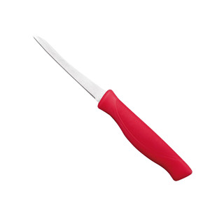 Coltello per Pomodori Seghettato con Manico Rosso, Lama in Acciaio Inossidabile da 6 Pollici per Uso in Cucina - Product Image 1