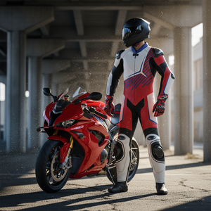 Traje de Motociclista para Hombre OEM de Alta Calidad, Chaquetas de Motocicleta de Cuero Genuino y Traje con Colores Personalizados - Product Image 5