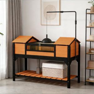 Casetta/Cuccia Moderna in Legno per Tartarughe e Criceti di Taglia Media e Piccola, per Uso Interno/Esterno - Product Image 1