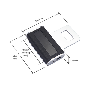 Hebilla de cinturón de seguridad de aluminio con acabado liso y brillante para correa de utilidad - Product Image 3
