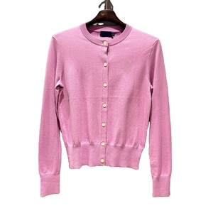 Femmes élégant col en V à manches longues Cardigan veste 100% coton lâche hauts tricotés Anti-rides respirant caractéristiques pour l'automne - Product Image 1