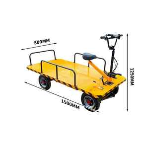 Troli penanganan Motor listrik tugas berat dengan roda besar untuk truk tangan <span class=keywords><strong>Platform</strong></span> kargo angkutan - Product Image 5
