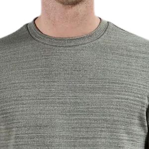 T-shirt Homme en Maille Côtelée Texturée à Manches Courtes Col Rond Coupe Slim Décontractée Respirant Extensible Léger Vêtements Personnalisés Vente en Gros Homme - Product Image 3