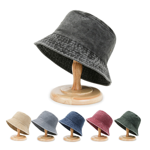 Últimos Modelos de Sombreros de Pescador con Efecto Ácido para Hombre y Mujer, Estilo Retro de Mezclilla, Logotipo Bordado en 3D, Algodón Transpirable - Product Image 1