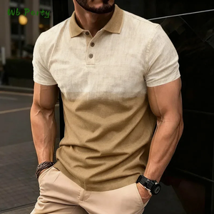 Summer Men's Casual Short Sleeve for Shirt Breathable Quick Dry Polyester/Cotton <b>Canvas</b> Fabric Sporty Collar Design - Product Image 6