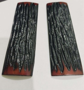 Polished Amber <b>Knife</b> <b>Handle</b> Scales Religious Style <b>Bone</b> Jigged Scales M.S. EXPORT MS002 India Business Gift - Product Image 1